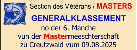 Section des Vétérans / MASTERS GENERALKLASSEMENT no der 6. Manche vun der Mastermeeschterschaft zu Creutzwald vum 09.08.2025