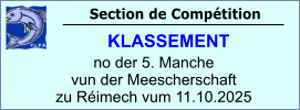 Section de Compétition       KLASSEMENT  no der 5. Manche vun der Meescherschaft zu Réimech vum 11.10.2025