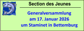 Section des Jeunes Generalversammlung am 17. Januar 2026 um Staminet in Bettemburg