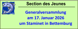 Section des Jeunes Generalversammlung am 17. Januar 2026 um Staminet in Bettemburg