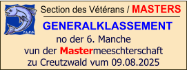 Section des Vétérans / MASTERS GENERALKLASSEMENT no der 6. Manche vun der Mastermeeschterschaft zu Creutzwald vum 09.08.2025