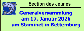 Section des Jeunes Generalversammlung am 17. Januar 2026 um Staminet in Bettemburg