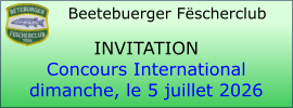 Beetebuerger Fëscherclub   INVITATION Concours International dimanche, le 5 juillet 2026