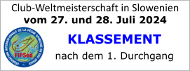 Club-Weltmeisterschaft in Slowenien KLASSEMENT nach dem 1. Durchgang vom 27. und 28. Juli 2024