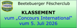 Beetebuerger Fëscherclub   KLASSEMENT vum „Concours International“ vum 5. Juli 2026
