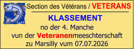 Section des Vétérans / VETERANS KLASSEMENT  no der 4. Manche vun der Veteranenmeeschterschaft zu Marsilly vum 07.07.2026