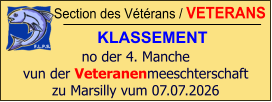 Section des Vétérans / VETERANS KLASSEMENT  no der 4. Manche vun der Veteranenmeeschterschaft zu Marsilly vum 07.07.2026