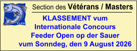 Section des Vétérans / Masters KLASSEMENT vum Internationale Concours  Feeder Open op der Sauer vum Sonndeg, den 9 August 2026