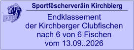 Sportfëscherveräin Kirchbierg Endklassement  der Kirchberger Clubfischen nach 6 von 6 Fischen vom 13.09..2026