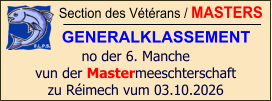 Section des Vétérans / MASTERS GENERALKLASSEMENT no der 6. Manche vun der Mastermeeschterschaft zu Réimech vum 03.10.2026