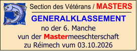 Section des Vétérans / MASTERS GENERALKLASSEMENT no der 6. Manche vun der Mastermeeschterschaft zu Réimech vum 03.10.2026