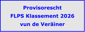 Provisorescht FLPS Klassement 2026 vun de Veräiner