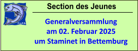 Section des Jeunes Generalversammlung am 02. Februar 2025 um Staminet in Bettemburg